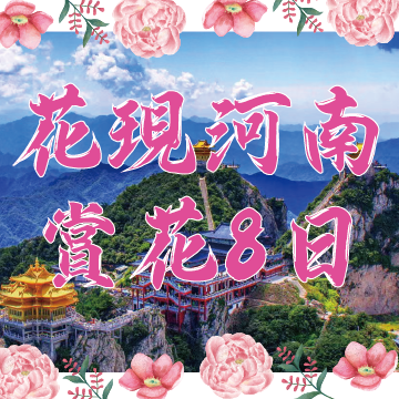 花現河南‧牡丹園賞花‧少林寺‧龍門石窟‧萬仙山‧雲臺山‧老君山8日